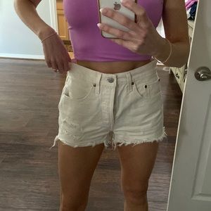 Levi’s 501 High Rise Denim Short - Cream